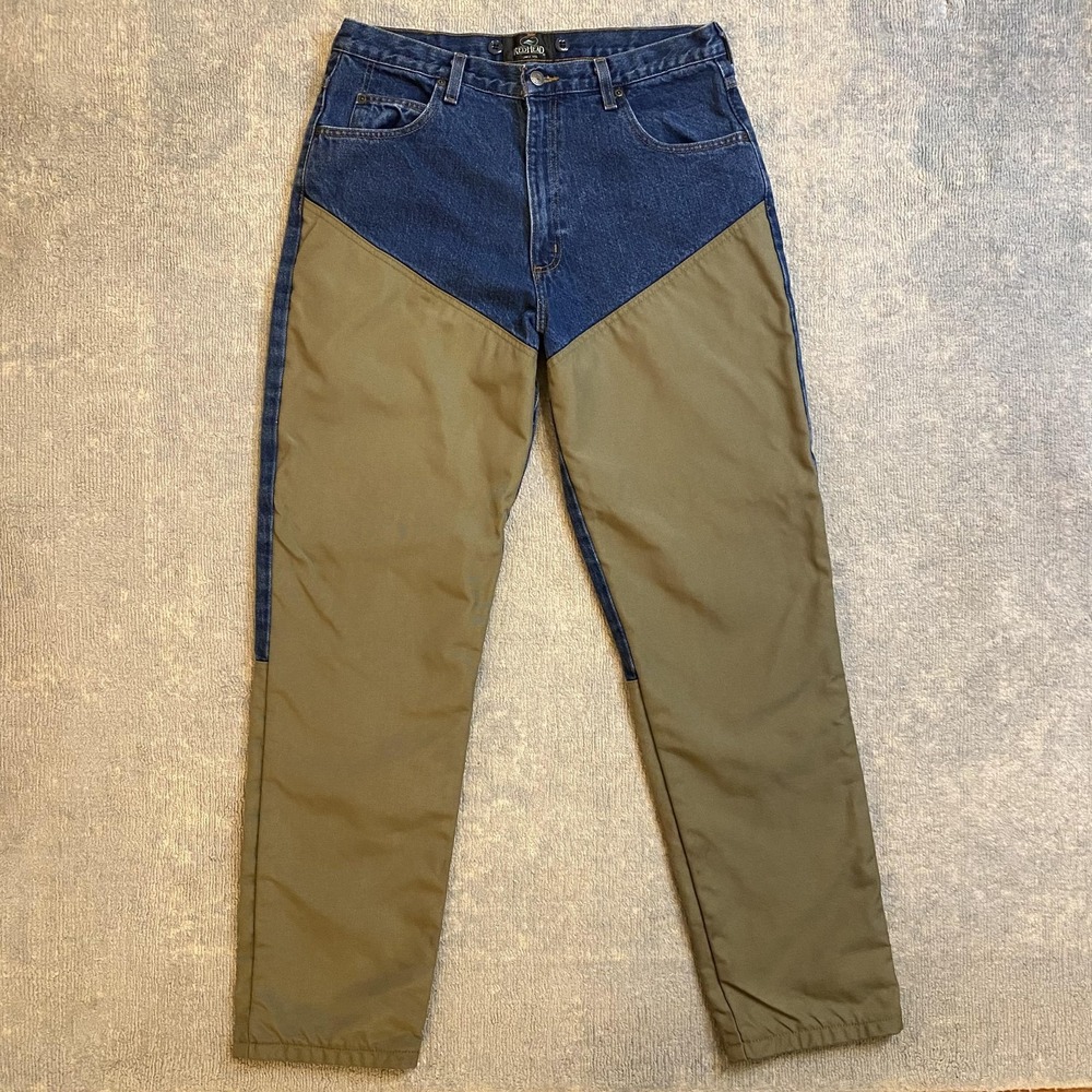 RedHead Jeans Mens 34x34 Blue Green Nylon Reinforced Hunting Straight Leg Pants